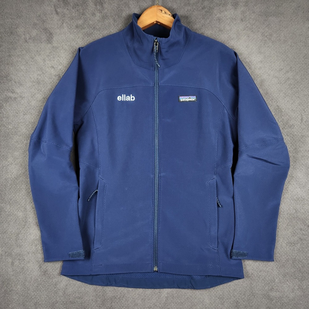 Patagonia Adze Jacket Womens XS Blue Full Zip Windproof Softshell 83546 Logo